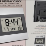 Large display clock with Day, Date & Temperature